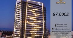 GAZIMAĞUSA -NORTHERLAND PREMIER SITESINDE SATILIK 1 YATAK ODALI DENİZ MANZARALI  REZİDANS
