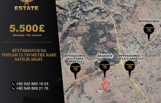 TOTALLY 23.749 SQUARE METER FOR SALE LAND IN BUYUKKONUK