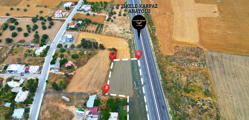 PRICE DROPPED! COMMERCIAL LAND FOR SALE ON ISKELE-KARPAZ MAIN ROAD (ÇAYIROVA)