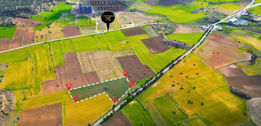 LAND FOR SALE IN ISKELE-SAZLIKÖY, TOTAL 12,205 SQM (9 DÖNÜM 1,750 SQ FT) WITH PROJECTS FOR 12 SHOPS AND 210 APARTMENTS