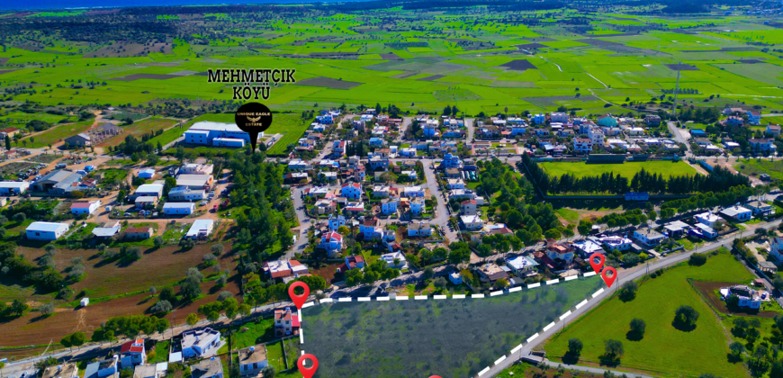 LAND FOR SALE IN ISKELE-MEHMETÇİK, TOTAL 8,362 SQM (6 DÖNÜM 1 EVLEK), ZONED AND WITH TURKISH TITLE DEED