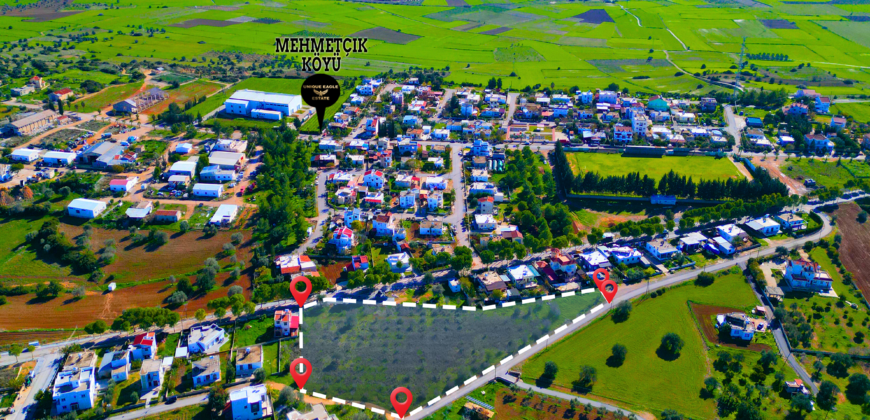 LAND FOR SALE IN ISKELE-MEHMETÇİK, TOTAL 8,362 SQM (6 DÖNÜM 1 EVLEK), ZONED AND WITH TURKISH TITLE DEED