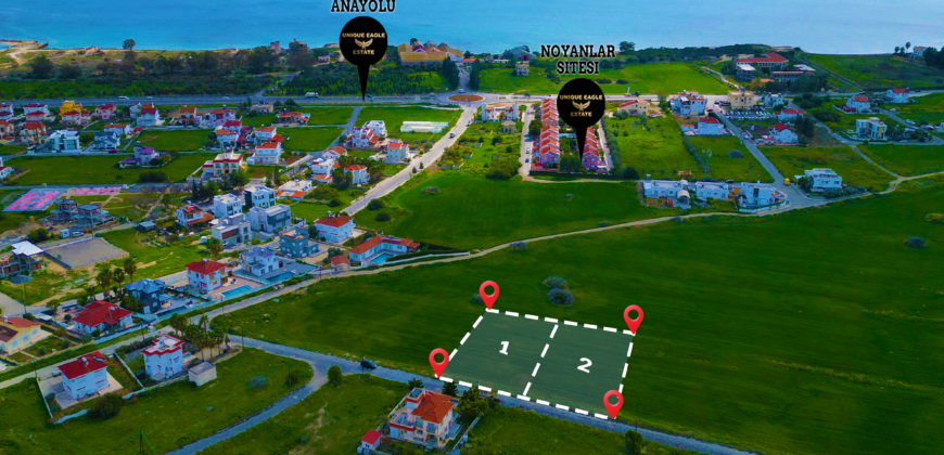 TWO SEPARATE BUILDING PLOTS FOR SALE IN İSKELE-BOĞAZ – 932.36 SQM & 932.64 SQM