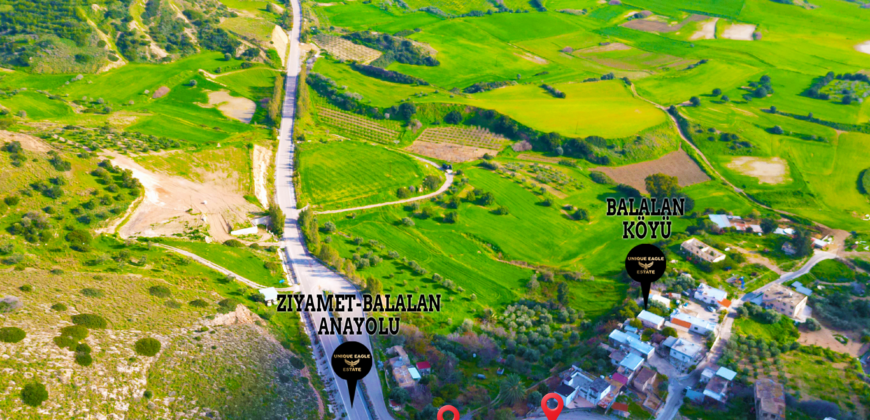 TURKISH TITLE DEED BUILDING PLOT FOR SALE IN ISKELE-BALALAN, 750 SQM (2 EVLEK 900 SQ FT)