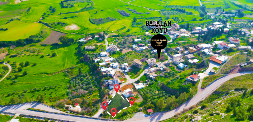 TURKISH TITLE DEED BUILDING PLOT FOR SALE IN ISKELE-BALALAN, 750 SQM (2 EVLEK 900 SQ FT)