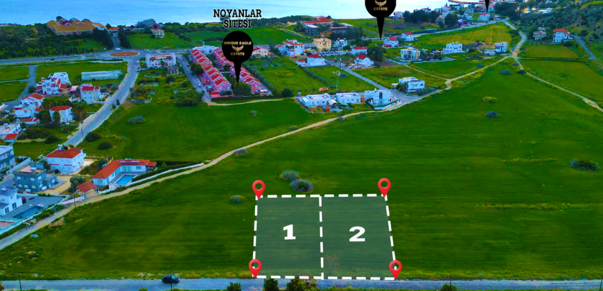 TWO SEPARATE BUILDING PLOTS FOR SALE IN İSKELE-BOĞAZ – 932.36 SQM & 932.64 SQM