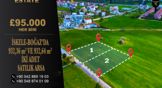İSKELE-BOĞAZ’DA 932,36 m² VE 932,64 m² İKİ ADET SATILIK ARSA