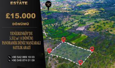 PANORAMIC SEA VIEW LAND FOR SALE IN YENI ERENKOY – 5,352 SQM (4 DÖNÜM)