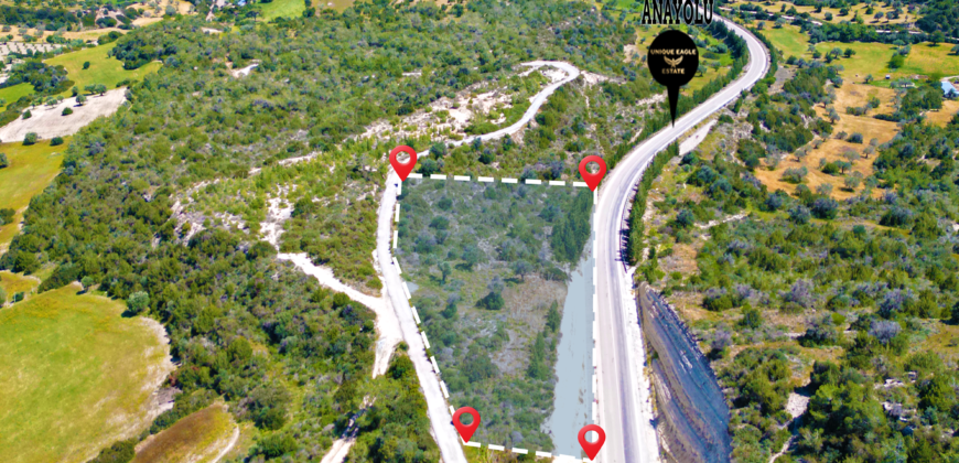 1,876 SQM ROADFRONT LAND FOR SALE IN İSKELE-BÜYÜKKONUK (1 DÖNÜM 1 EVLEK 2,200 SQFT)