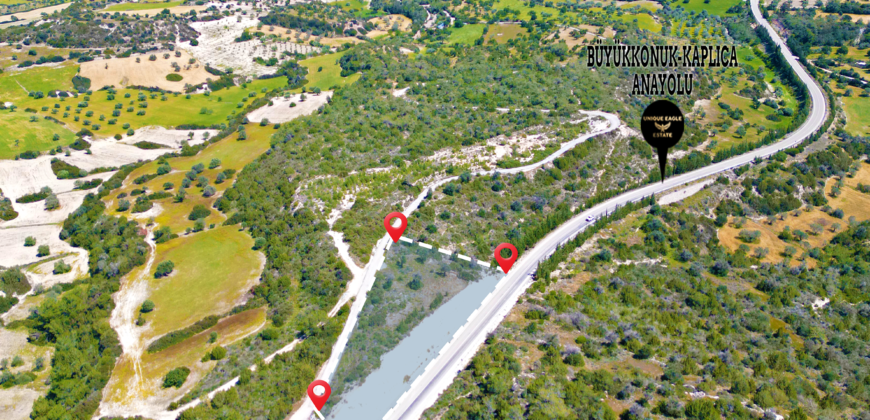 1,876 SQM ROADFRONT LAND FOR SALE IN İSKELE-BÜYÜKKONUK (1 DÖNÜM 1 EVLEK 2,200 SQFT)