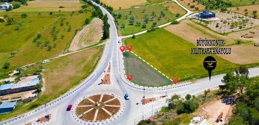 511 SQM COMMERCIAL BUILDING PLOT FOR SALE ON BÜYÜKKONUK MAIN ROAD (1 EVLEK 1,900 SQFT)