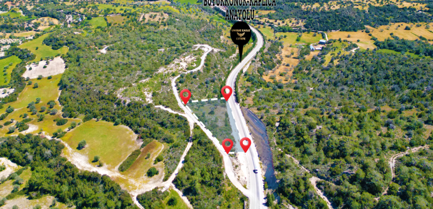 1,876 SQM ROADFRONT LAND FOR SALE IN İSKELE-BÜYÜKKONUK (1 DÖNÜM 1 EVLEK 2,200 SQFT)