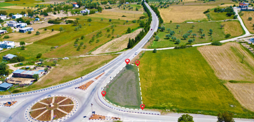 511 SQM COMMERCIAL BUILDING PLOT FOR SALE ON BÜYÜKKONUK MAIN ROAD (1 EVLEK 1,900 SQFT)